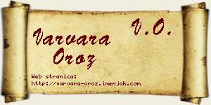 Varvara Oroz vizit kartica